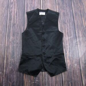 Tuxedo Park Suit Vest Mens XS Black Formal Wedding Prom Polyester Waistcoat